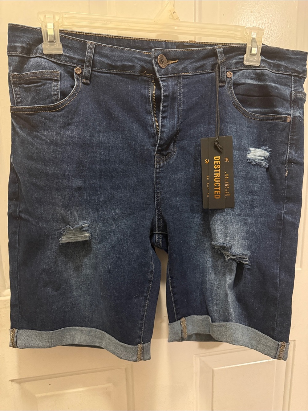 Sandpiper Women’s Distressed Denim Shorts - 18W